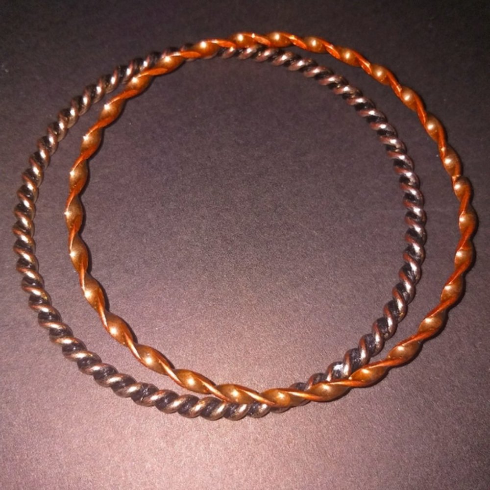 Vintage twisted bangles